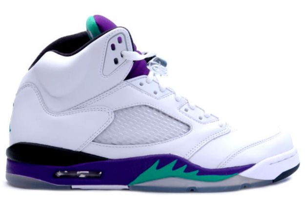 Popular Air Jordan 5 Retro ls White Grape Ice New Emerald Shoes