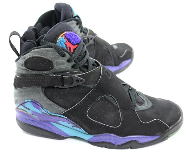 Popular Air Jordan 8 og Aquas Black Bright Concord Aqua Tone Shoes