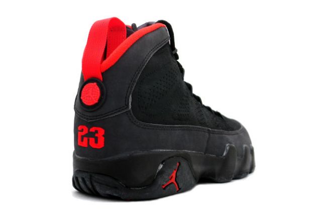 Popular Air Jordan 9 og Black Dark Charcoal True Red Shoes - Click Image to Close