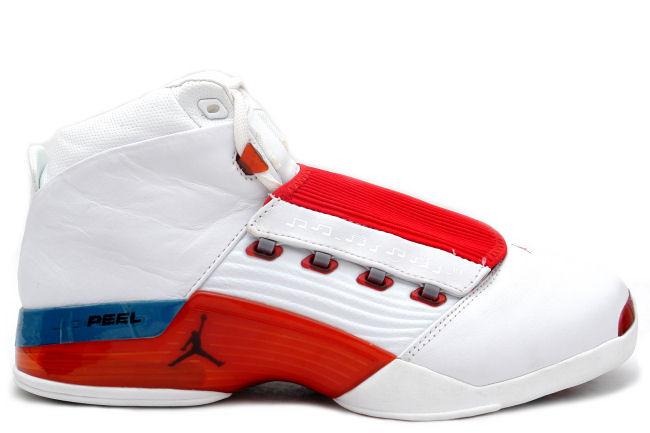 Popular Michael Jordan 17 OG White Varsity Red Charcoal Shoes
