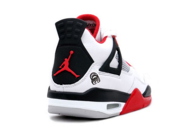 Popular Michael Jordan 4 Retro Mars Blackmon White Varsity Red Black Shoes