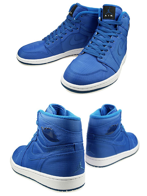 Special Air Jordan 1 Retro High LS Blue Apphire Neon Urquoise White Shoes - Click Image to Close
