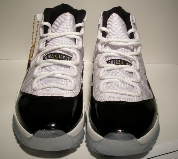 Special Air Jordan 11 Retro Defining Moments Package DMP White Metallic Gold Black Shoes - Click Image to Close