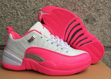 Women Air Jordan 12 Low GS Vivid Pink