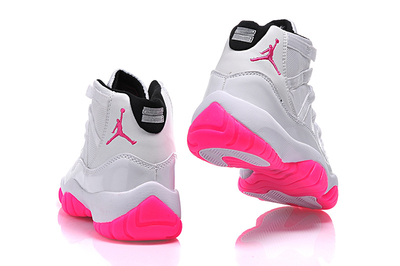 Women Jordan 11 Retro White Peach Shoes