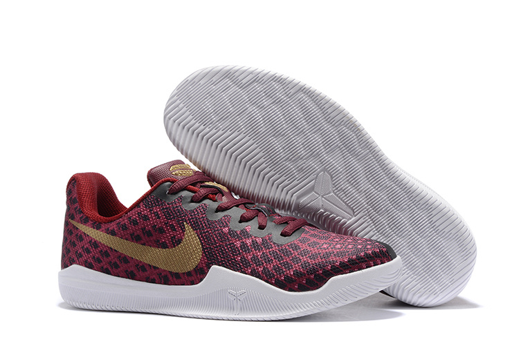 Women Nike Kobe Mentality Wind Red Gloden Shoes - Click Image to Close