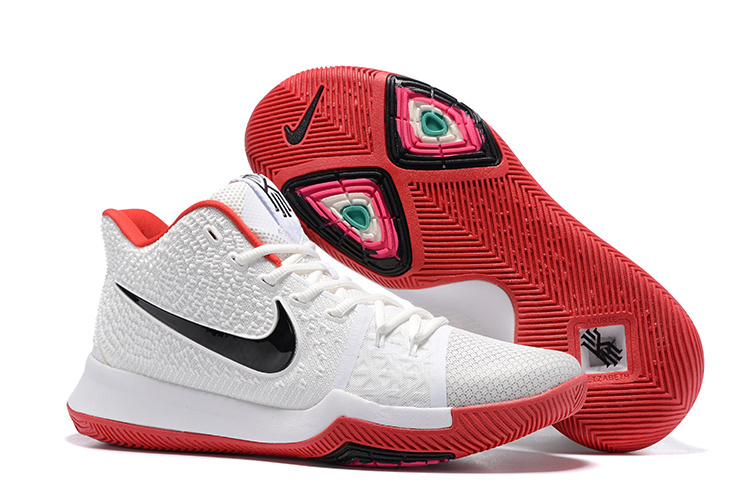 Women Nike Kyrie 3 White Red Shoes - Click Image to Close