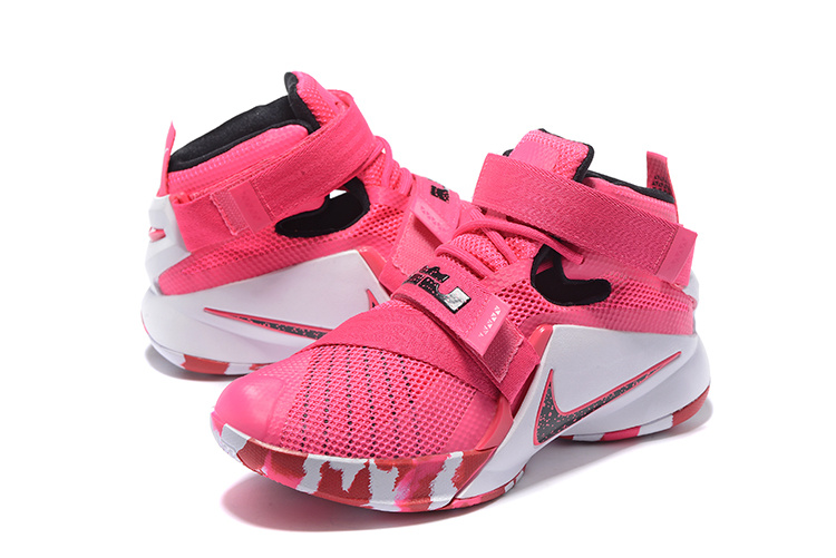 Women Nike Lebron Solider 9 Pink Black Shoes
