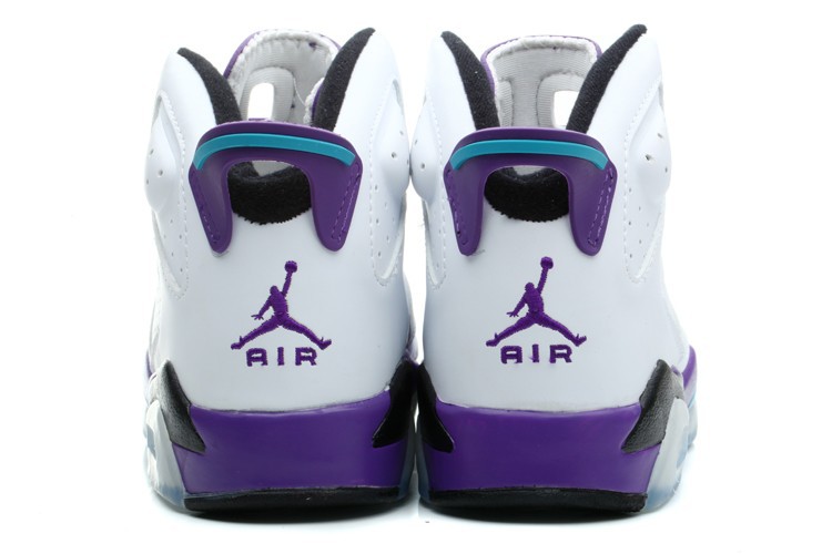 Womens Air Joran 6 Retro White Purple Blue Shoes
