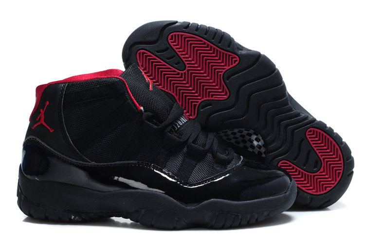 Womens Air Jordan 11 Retro Black Red Shoes