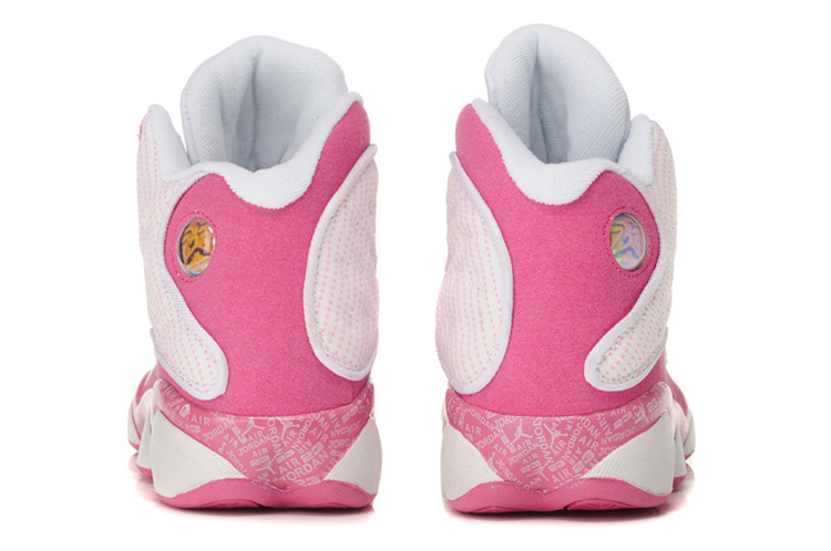 Womens Air Jordan 13 Retro White Pink Shoes
