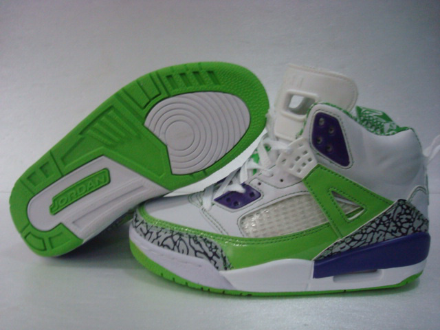 Womens Air Jordan 3.5 White Green Grey Cement Blue Shoes