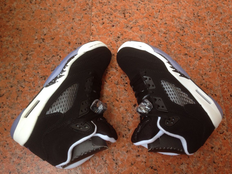 Womens Air Jordan 5 Retro Black White Shoes