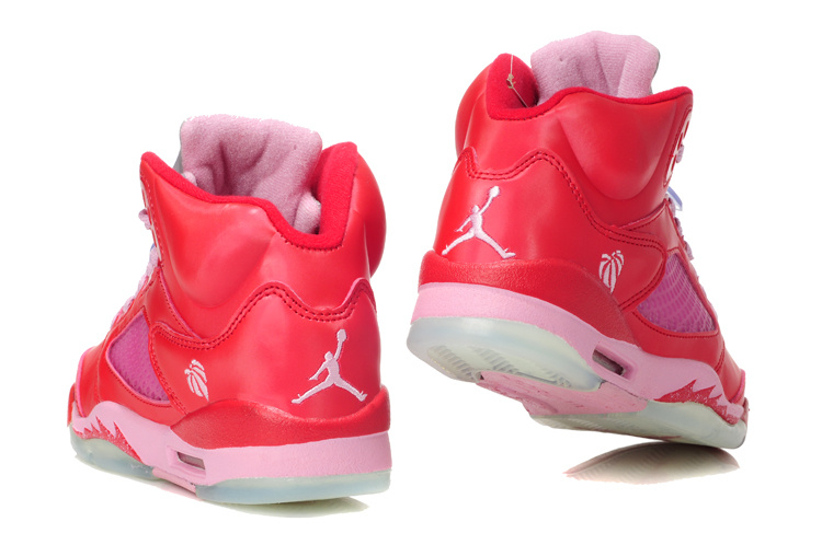 Womens Air Jordan 5 Valentine Day Red Pink Shoes