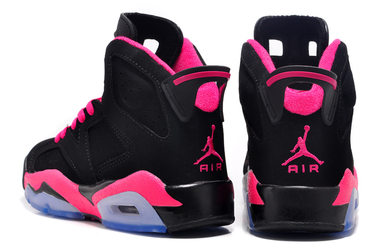Womens Air Jordan 6 Retro Black Pink Shoes