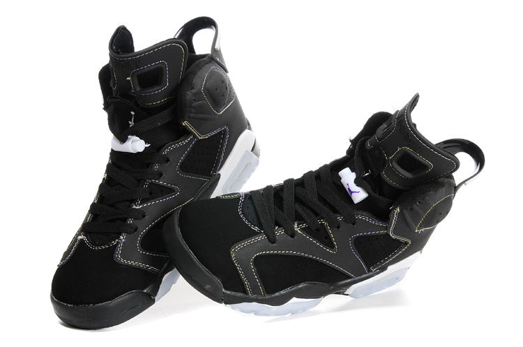 Womens Air Jordan 6 Retro Black White Shoes - Click Image to Close