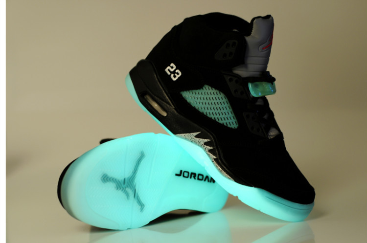 Womens Midnight Air Jordan 5 Black Shoes