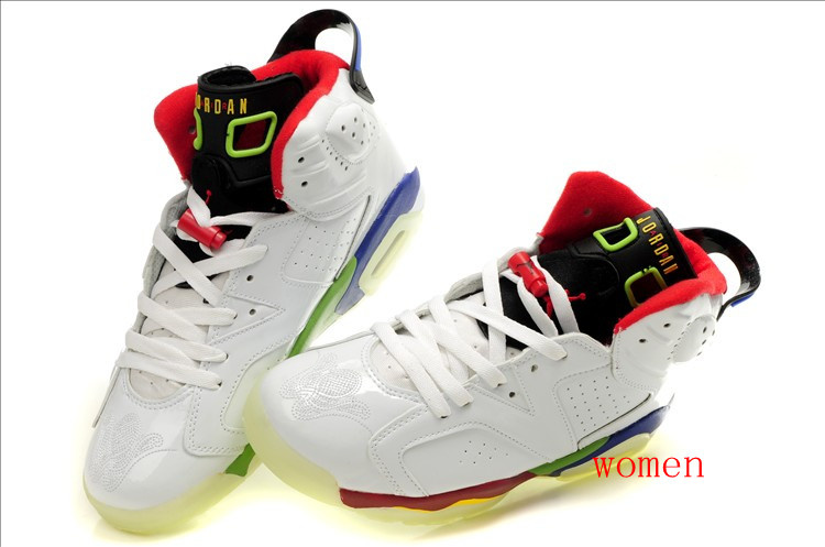 Womens Midnight Air Jordan 6 Olympic White Red Green Shoes