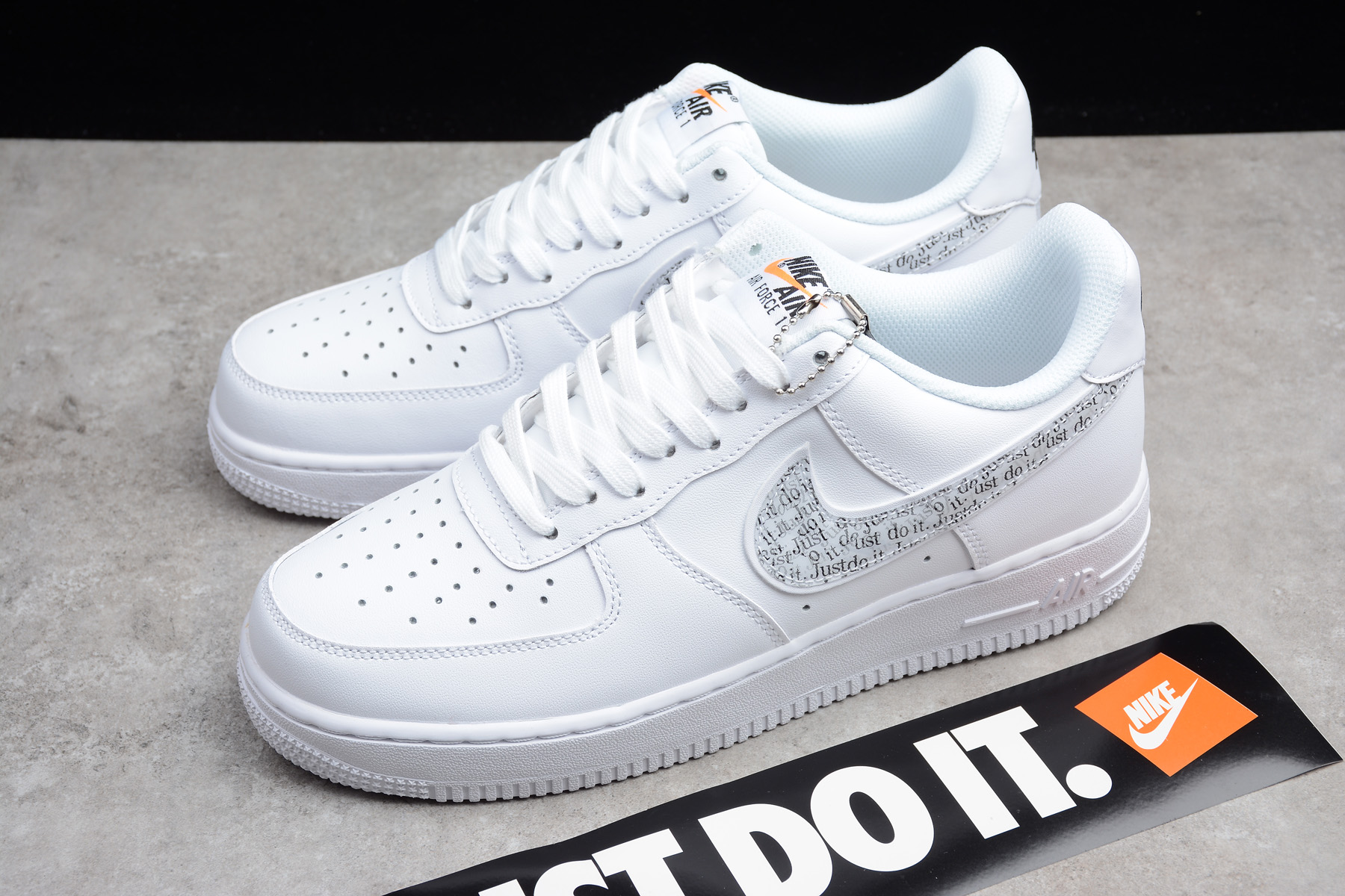 nike air force 1 just do it pack white clear